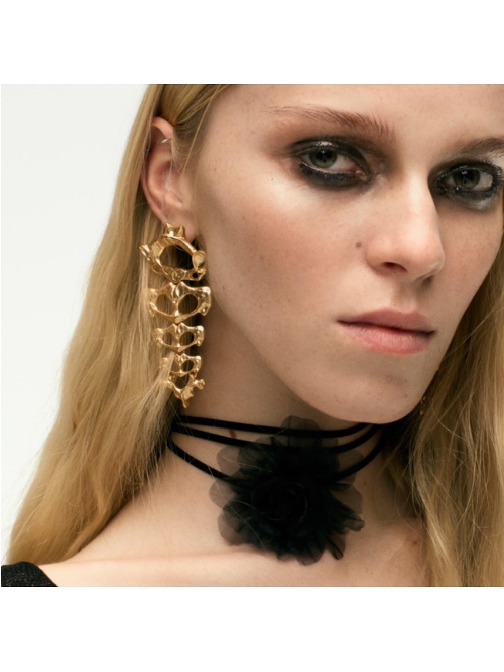 24k Gold Plated Skeleton Earrings new